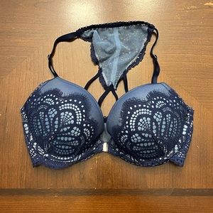 Victoria’s Secret navy blue lace push-up bra
